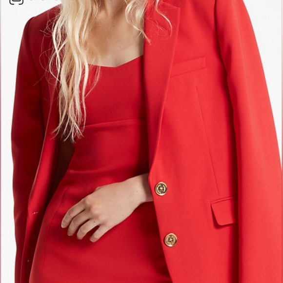MK Michael Kors Red Women's Blazer NWT sz L - Picture 2 of 10
